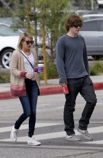 EMMA ROBERTS and Evan Peters Out in Los Angeles
