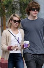 EMMA ROBERTS and Evan Peters Out in Los Angeles