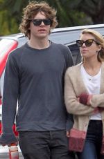 EMMA ROBERTS and Evan Peters Out in Los Angeles