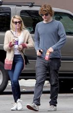 EMMA ROBERTS and Evan Peters Out in Los Angeles
