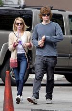 EMMA ROBERTS and Evan Peters Out in Los Angeles
