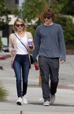 EMMA ROBERTS and Evan Peters Out in Los Angeles