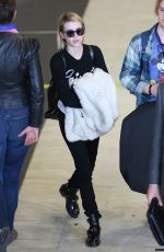 EMMA ROBERTS at Charles De Gaulle Airport in Paris