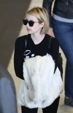 EMMA ROBERTS at Charles De Gaulle Airport in Paris