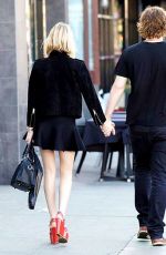 EMMA ROBERTS in Short Skirt Out in Los Angeles