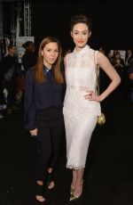 EMMY ROSSUM at Monique Lhuillier Fashion Show in New York