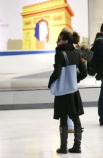 EVA LONGORIA Arrives at Airport in Paris