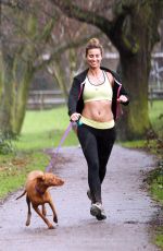 FERNE MCCANN in a Crop Top Out for Jogging