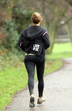 FERNE MCCANN in a Crop Top Out for Jogging