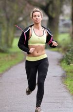 FERNE MCCANN in a Crop Top Out for Jogging