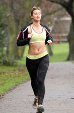 FERNE MCCANN in a Crop Top Out for Jogging