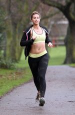 FERNE MCCANN in a Crop Top Out for Jogging