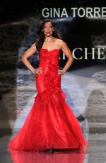 GINA TORRES at Go Red for Women, The Heart Truth Fashion Show in New York