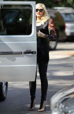 GWEN STEFANI Leaves Bel-Air Hotle in Bel-Air