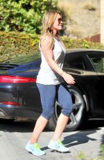 HILARY DUFF Arrives at a Friend