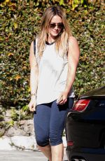 HILARY DUFF Arrives at a Friend