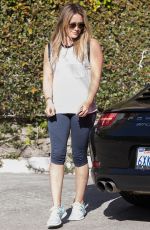 HILARY DUFF Arrives at a Friend