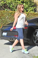 HILARY DUFF Arrives at a Friend
