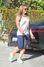HILARY DUFF Arrives at a Friend
