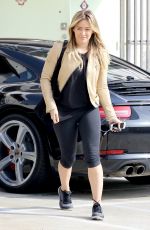 HILARY DUFF Arrives at a Gym Class in West Hollywood