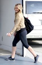 HILARY DUFF Arrives at a Gym Class in West Hollywood