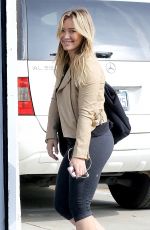 HILARY DUFF Arrives at a Gym Class in West Hollywood