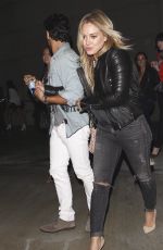 HILARY DUFF Arrives at Miley Cyrus Concert at Staples Center in Los Angeles