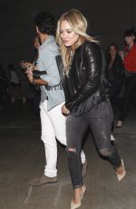 HILARY DUFF Arrives at Miley Cyrus Concert at Staples Center in Los Angeles