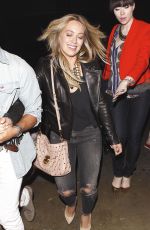 HILARY DUFF Arrives at Miley Cyrus Concert at Staples Center in Los Angeles