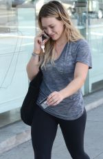 HILARY DUFF in Leggings Out in Beverly Hills