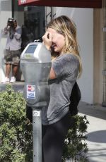 HILARY DUFF in Leggings Out in Beverly Hills