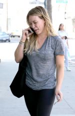 HILARY DUFF in Leggings Out in Beverly Hills