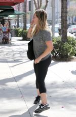 HILARY DUFF in Leggings Out in Beverly Hills
