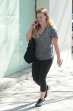 HILARY DUFF in Leggings Out in Beverly Hills