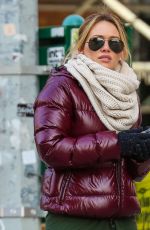 HILARY DUFF in Short Leggings Out in New York