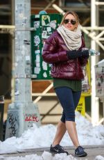 HILARY DUFF in Short Leggings Out in New York