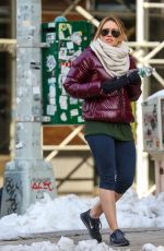 HILARY DUFF in Short Leggings Out in New York