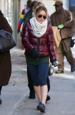 HILARY DUFF in Short Leggings Out in New York