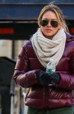 HILARY DUFF in Short Leggings Out in New York