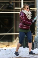 HILARY DUFF in Short Leggings Out in New York