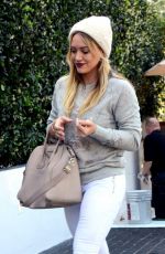 HILARY DUFF in Tight Jeans at Cecconi