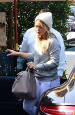 HILARY DUFF in Tight Jeans at Cecconi