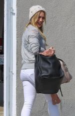 HILARY DUFF in Tight Jeans at Cecconi