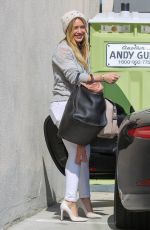 HILARY DUFF in Tight Jeans at Cecconi