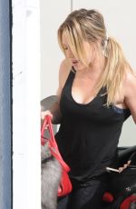 HILARY DUFF in Tights Arrives at a Gym in West Hollywood