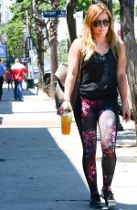 HILARY DUFF in Tights Out and About in Sherman Oaks