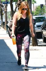 HILARY DUFF in Tights Out and About in Sherman Oaks
