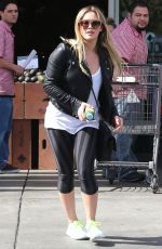 HILARY DUFF Shopping at Bristol Farms in West Hollywood