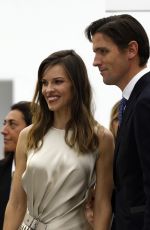 HILARY SWANK at Savatore Ferragamo Fashion Show in Milan
