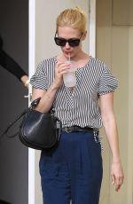 JANUARY JONES Out and About in Brentwood